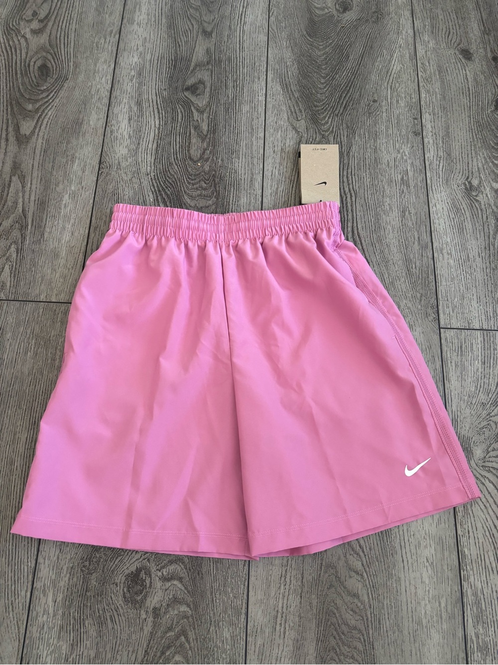 Nike kids Pink Athletic Shorts with White Swoosh